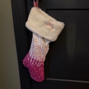 Juicy Couture Pink and White Sequin Stocking